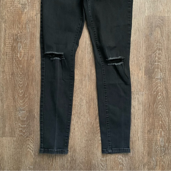 Black Distressed Skinny Jeans Size 11 - Picture 2 of 9